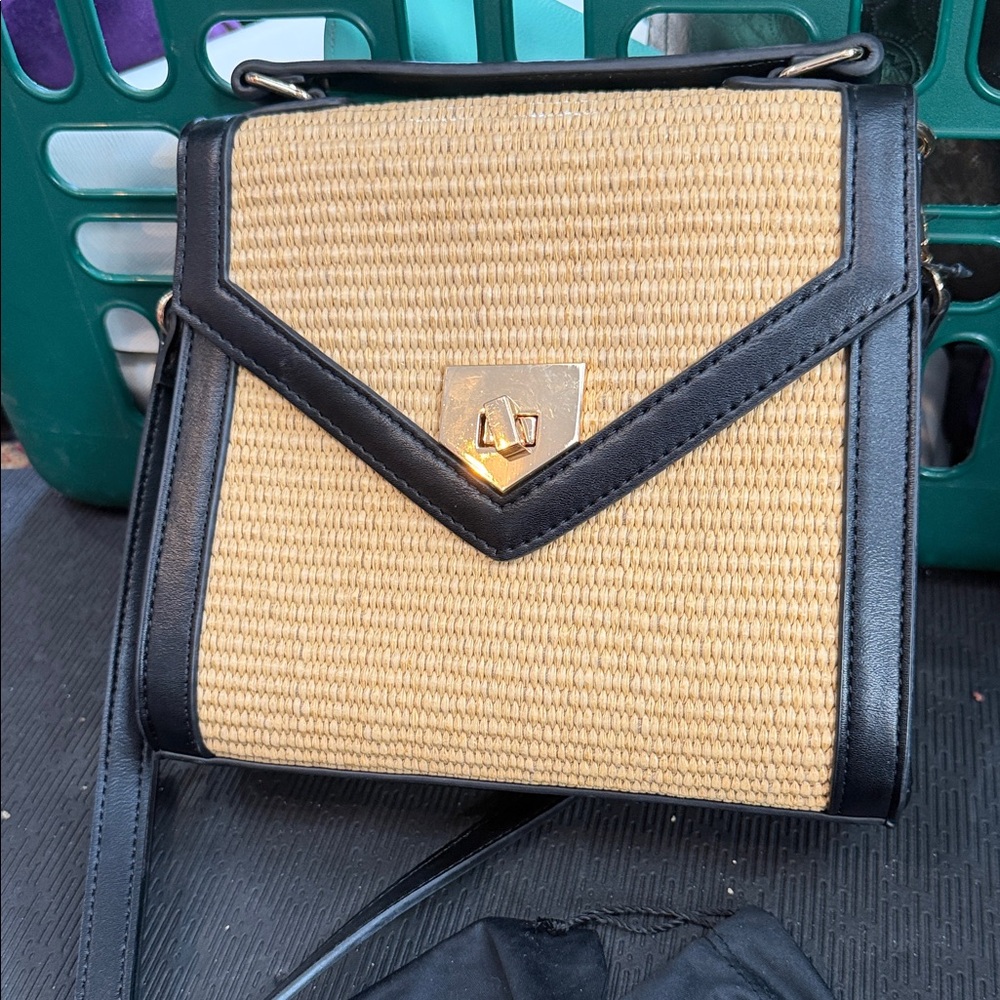 Express Black and Tan Crossbody Bag